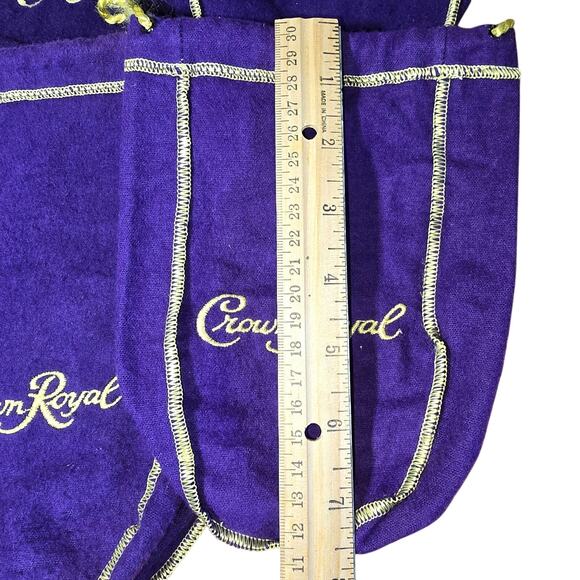 Lot of 6 Various Sizes Crown Royal Bags Purple Gold, 1 Black Titos Vodka Bag - Picture 4 of 6